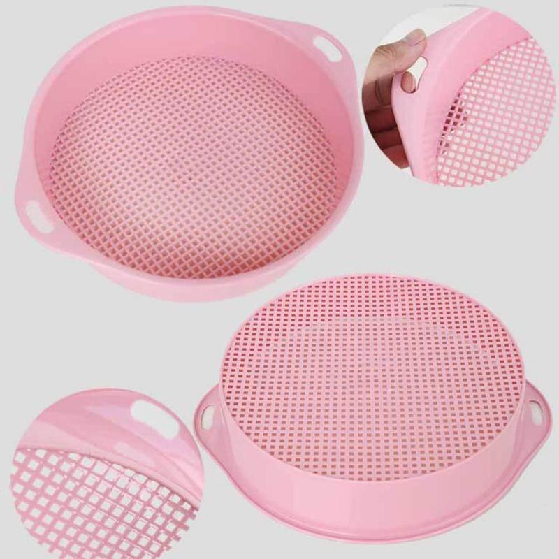 Plastic Garden Sieve Riddle Green For Composy Soil Handle Stone 2 Gardening Mesh With Colors Sieve Tool Soil Particle I3T7