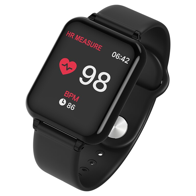 B57 Smart Uhr Wasserdichte Fitness Armband Herz Rate Monitor Blutdruck Sport Uhr Gesundheit Uhr für Frauen Männer SmartWatch: Black