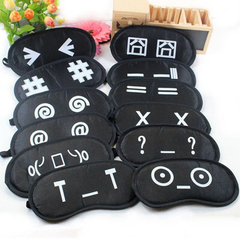 16 Style ! 2020Sleeping Eye Mask Black Eye Shade Sleep Mask Black Mask Bandage On Eyes For Sleeping Emotion Sleep Mask