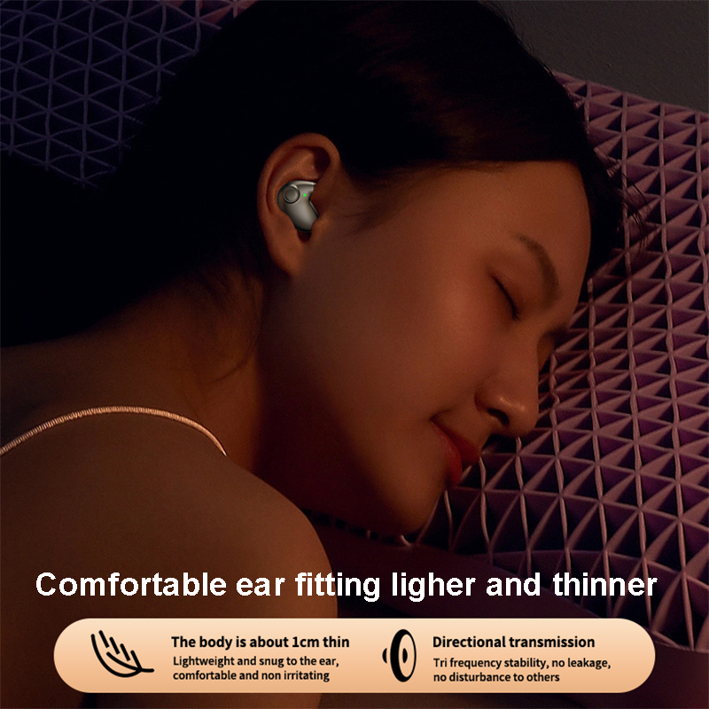 Bluetooth 5.3 Invisible Sleep Earphones Mini Wireless Headphones IPX5 Waterproof Noise Reduction Earbuds Touch Control Headsets