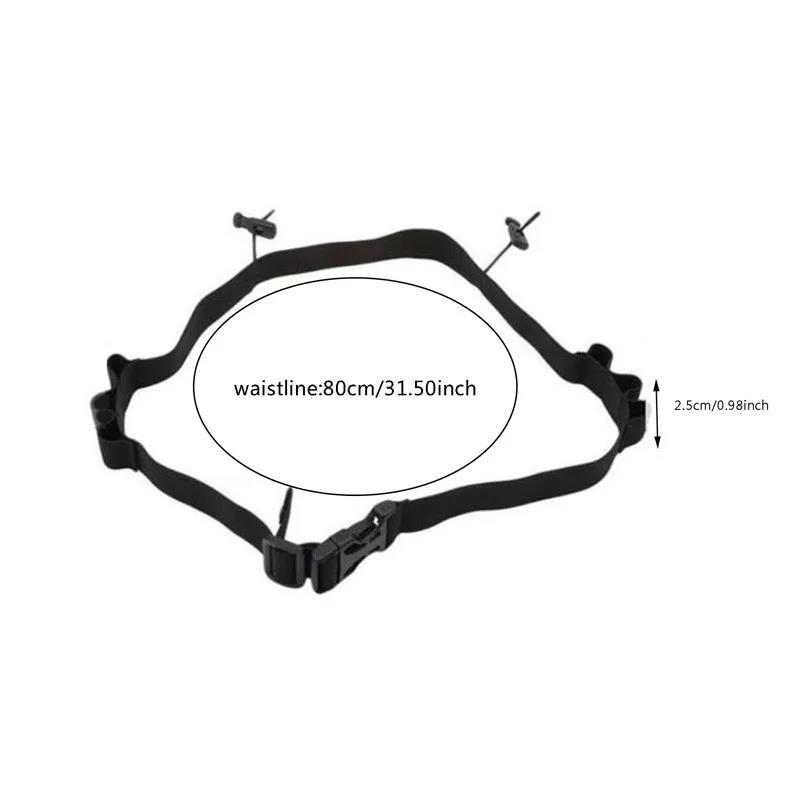 Laufgürtel mit Nummernhalter für Triathlon, Marathon-, Radfahren, Motorradfahren mit 6 Gel-Schlaufen, Fitness-Sportzubehör