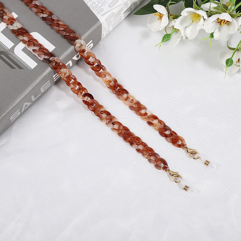Trendy Small Acrylic Glasses Chains Lanyard Hang Mask Chain Sunglasses Cord Holder Neck Strap Rope Accessory for Women Girl