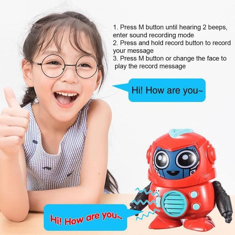 Electric Robot Face Changing Robot Doll Automatic Face Shaking Changing Vioce Doll Changing Electric Toy P5V3