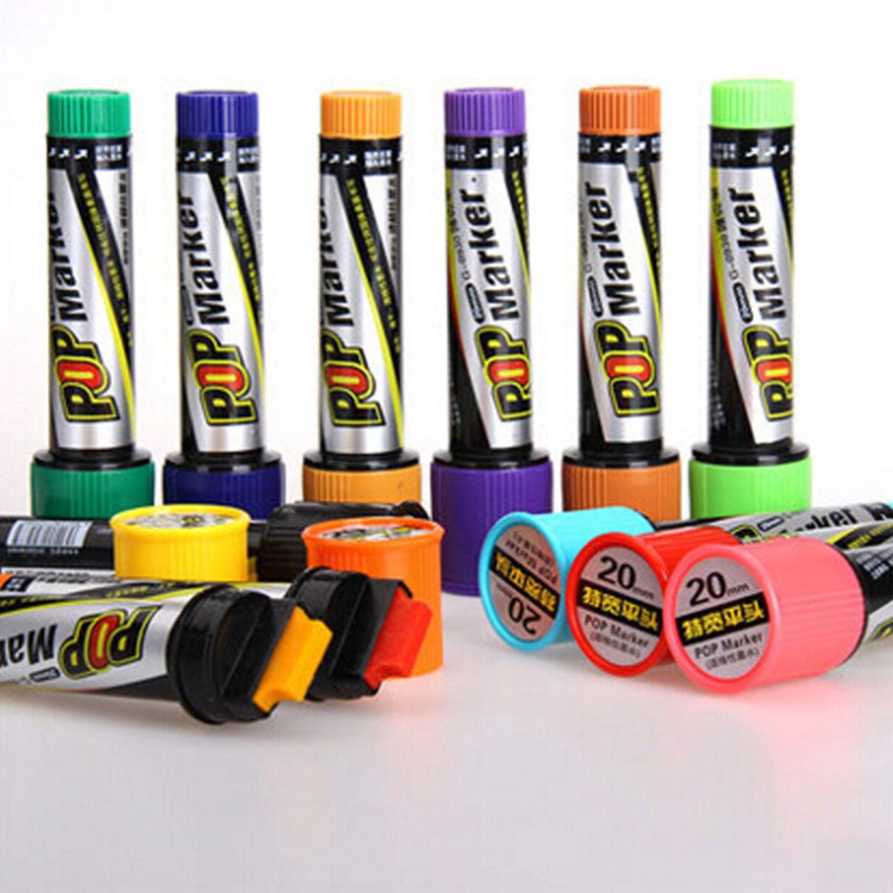 20mm Graffiti Sketching Markers Pen Waterproof Permanent POP Paint Graphic Sketch Marker Refillable Poster Pen