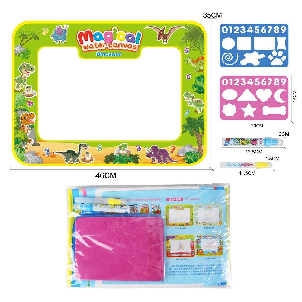 grande taille magique eau dessin tapis Doodle peinture conseil éducation précoce dessin jouet noël pour enfants directe: Small-dinosaur