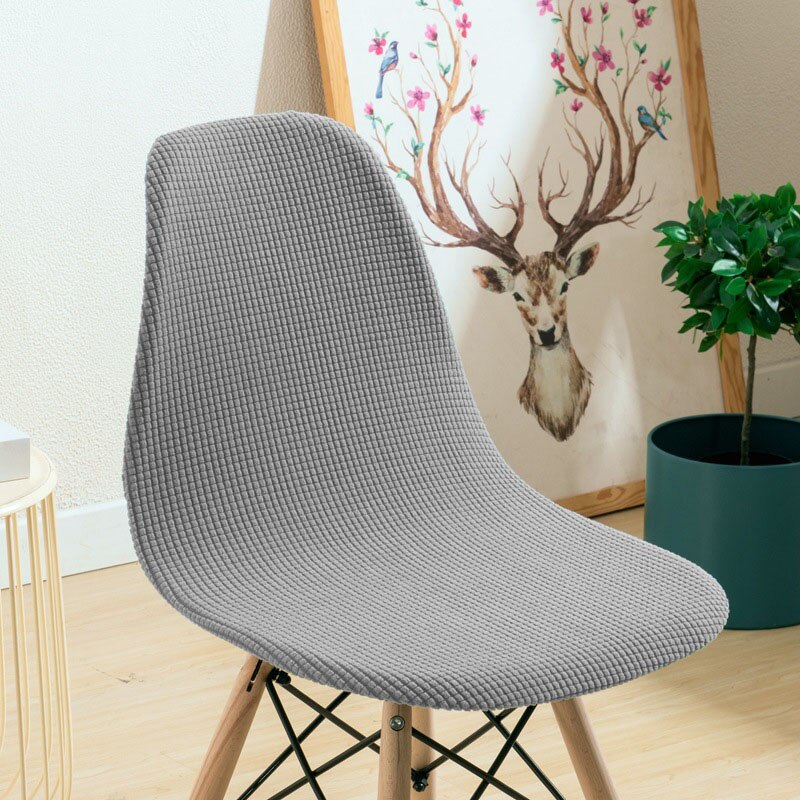Housse de siège pour chaise Eames, lavable, amovible, sans accoudoirs, pour Banquet, maison, hôtel, 1 pièce: Grey