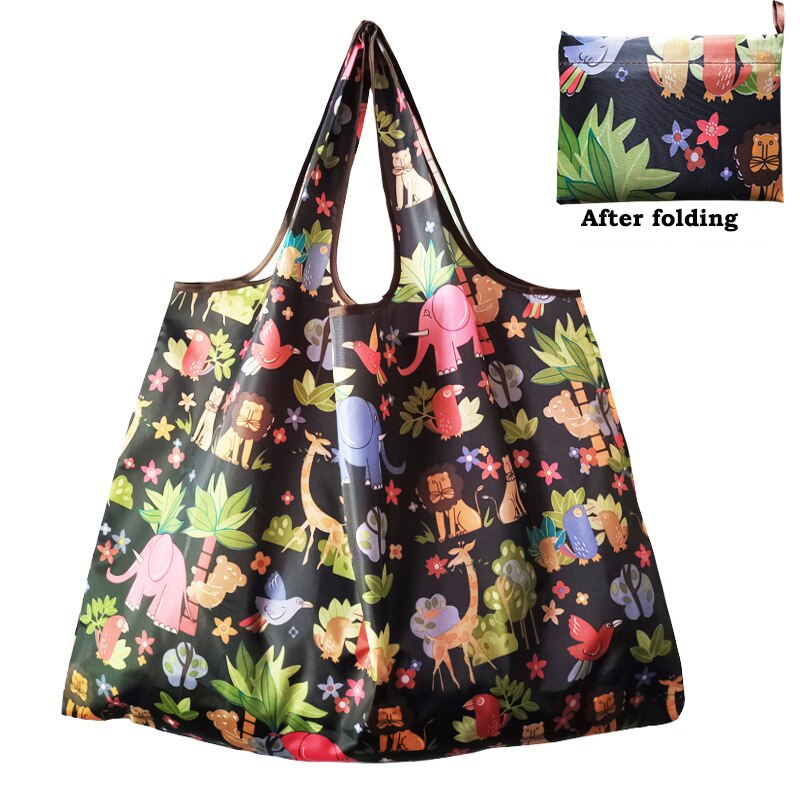 Large Size Supermarket Grocery Bag Reusable Women's Handbag 50 Lb Shopper Shoulder Bag Foldable Shopping Bag Finishing Bag: 11040