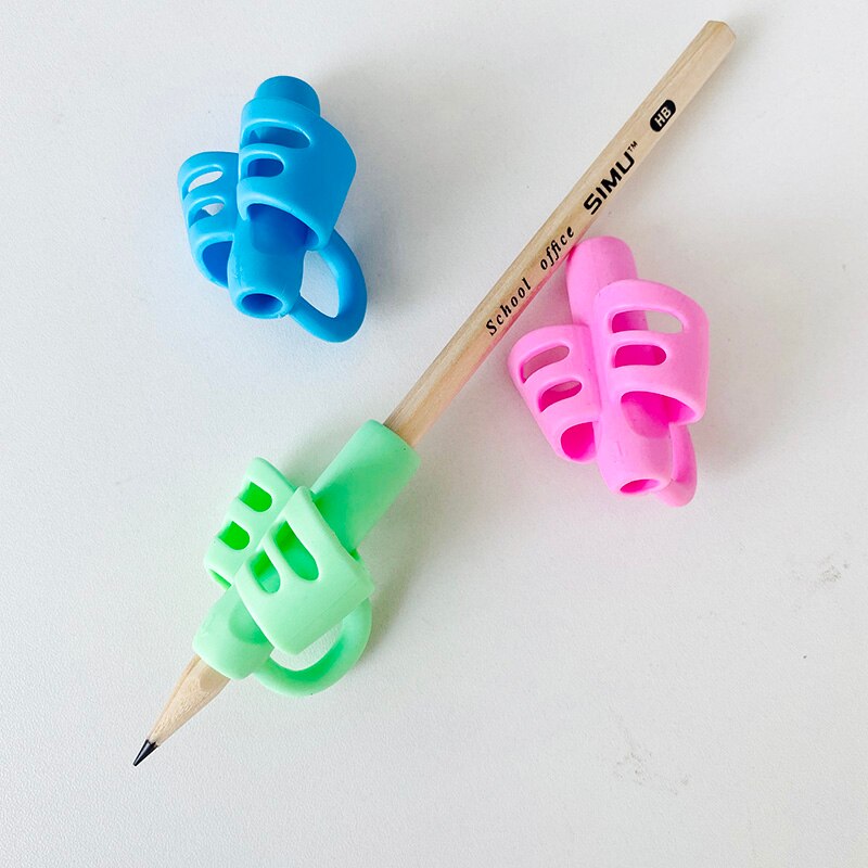2X Silicone Two-Finger Pencil Grip Writing Writing Corrector Posture Grip