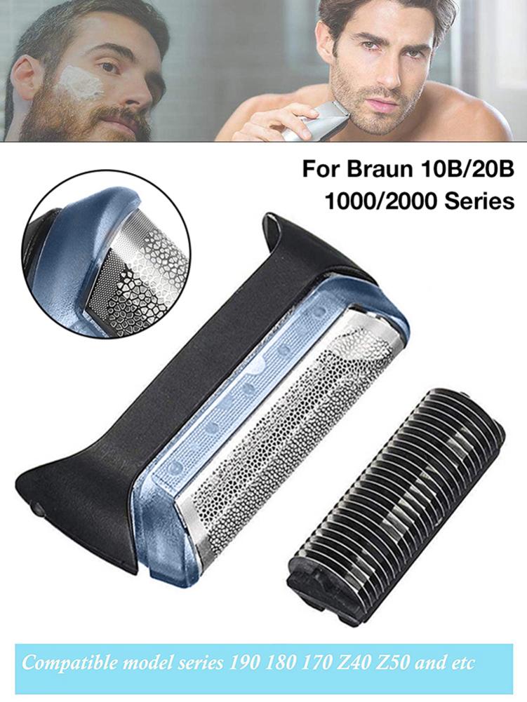 For Braun Braun Electric Razor Blade Mesh Cutter Head Kit Model 10B20B Bracket Shaver Foil Screen Cutter Blade Replacement Part