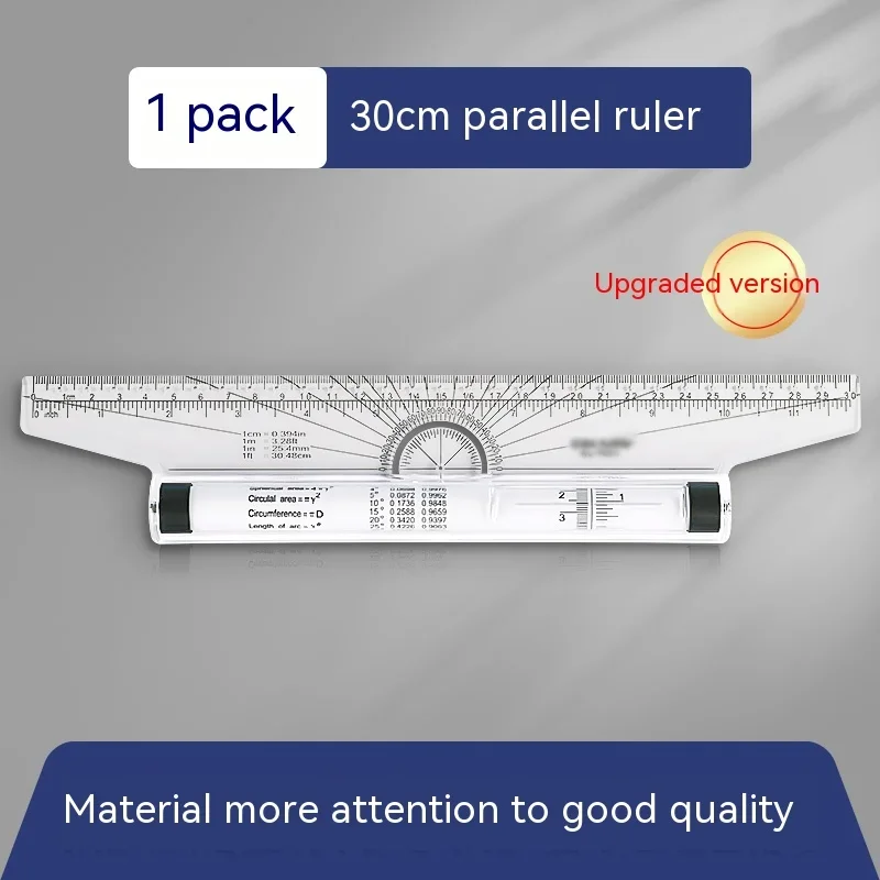 Multifunktionel parallel lineal med rulle 30cm pla... – Grandado