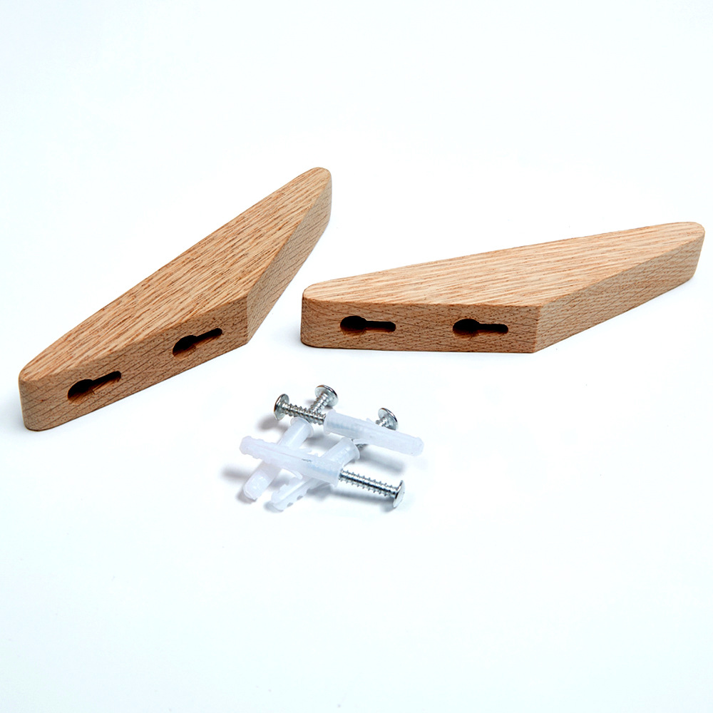 1/4 stuks natuurlijk hout kleerhanger wandmontage kapstok decor sleutelhouder hoed sjaal handtas opslag hanger badkamer rek haak