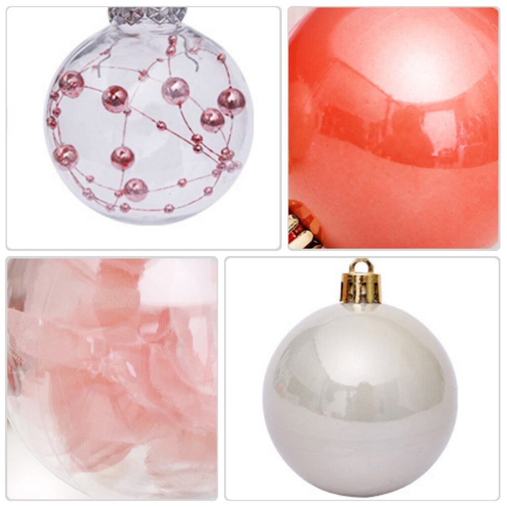 30 stuks kerstboomhangers transparant hangend balornament diverse kleuren