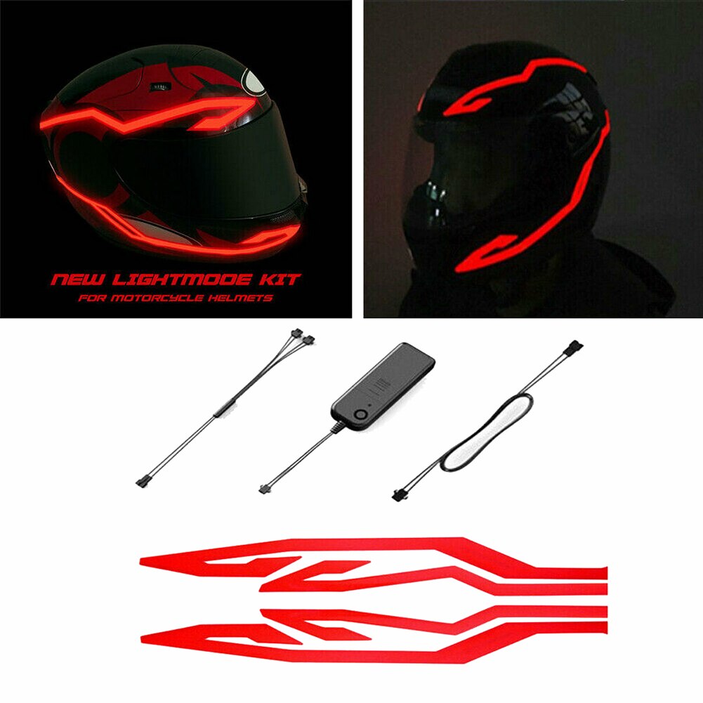 Motorcycle Helmet Light Bike Helmet Led Light Strip Kit Bar Decoration