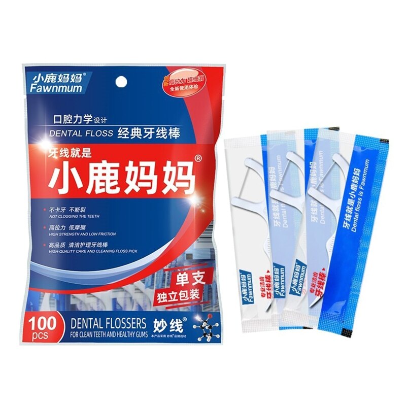 50/100pcs Dental Floss Flosser Picks Toothpicks With Thread Interdental Brush Tooth Cleaning Dental Floss Pick Oral Care