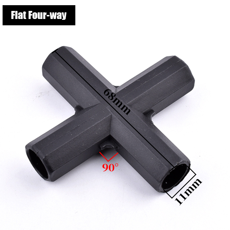2/10/20 pçs 11mm estufa planta quadro conector jardim tubo suporte haste conjunta plástico afiação canto conexão acessórios de fixação: L / Vermelho