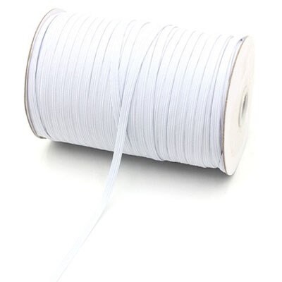 Elastikbåndmasker hvid sort 3mm 5mm 6mm 8mm 10mm 12mm høj elastisk flad gummibånd talje bånd syning af stretch reb diy maske: Hvid / 3mm