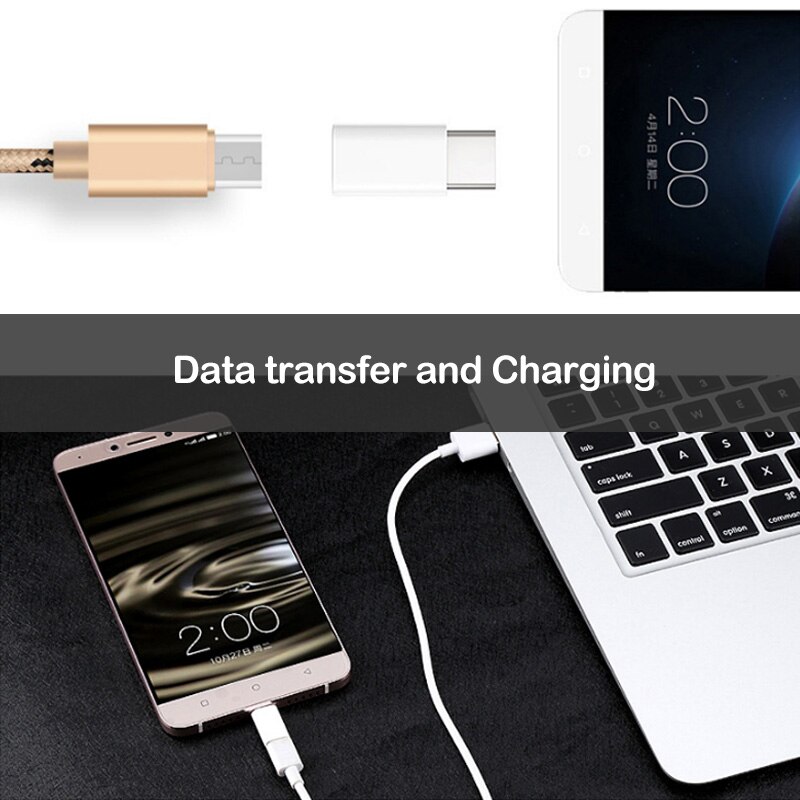 2 Stuks Usb C Naar Micro Opladen Converter Voor Huawei Honor 30 20 10 9 9X Pro 20S 30S V20 V30 Pro Play Telefoon Type-C Otg Adapter