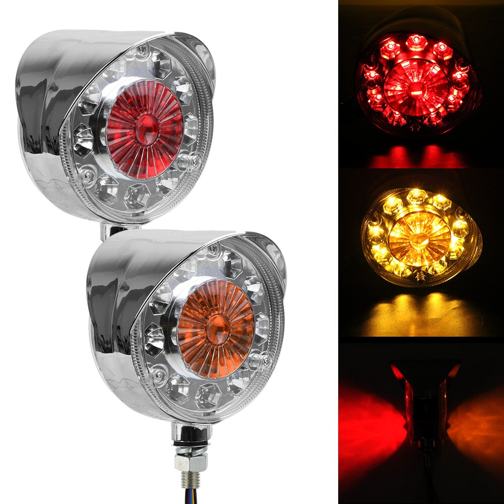 Luces LED intermitentes para coches, camiones, remolques, tractores, autobuses, barcos, 24V, indicador lateral, luz de parada de doble cara, rojo/amarillo