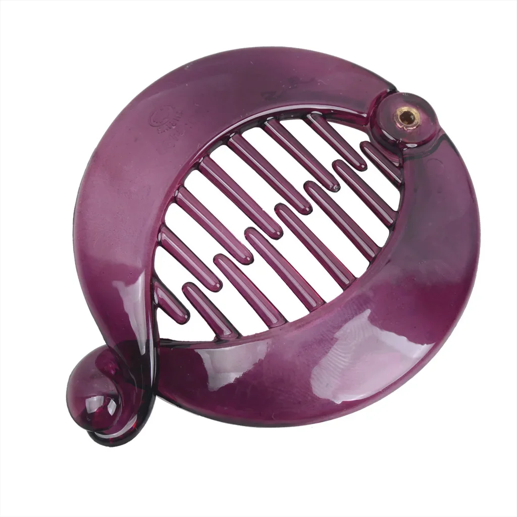 Pinza para el pelo de cola de caballo de forma redonda pequeña, Clip de plátano para mujeres y niñas, soporte para cola de caballo negro y marrón, accesorios para peinados profesionales: Oro