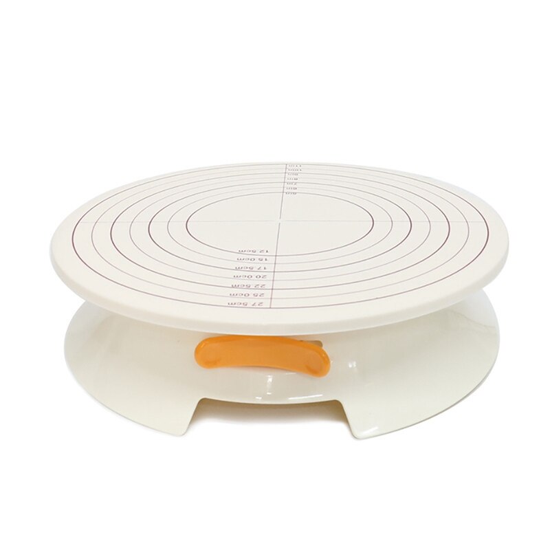 justdolife 1pc Rotating Cake Turntable Revolving Smooth Plastic Cake Stand Cake Decorating Tools DIY Baking Tools: Default Title