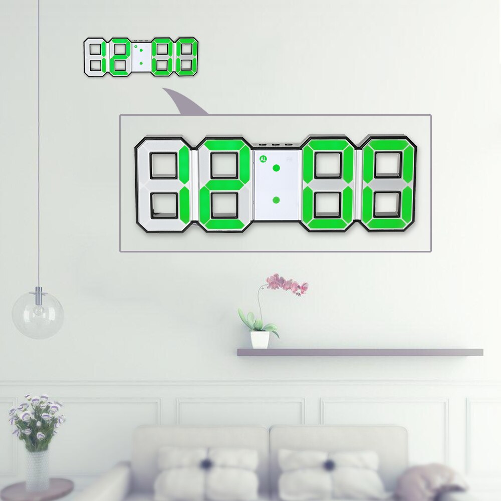 Multifunktionelt digitalt vægur med stor skærm display tid temperatur fugtighed fremragende lcd-brusebad ur