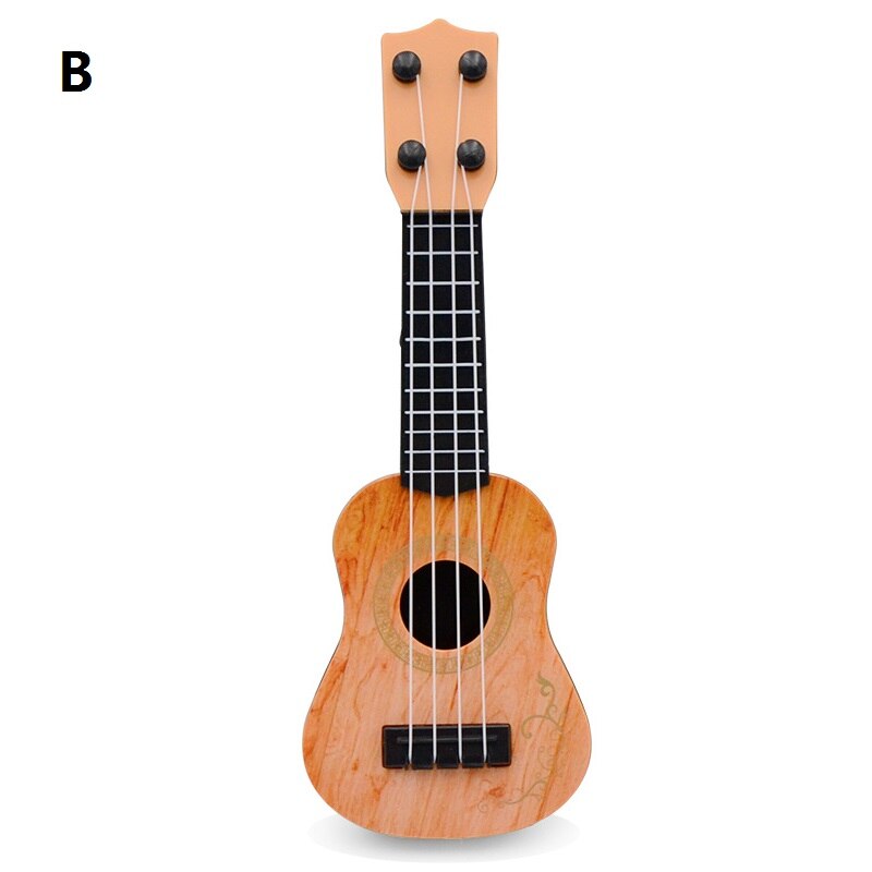 Mini guitare à 4 cordes, ukulélé, dessin coloré, musique, illumination, Instruments musicaux pour enfants, de noël et d&#39;anniversaire: B