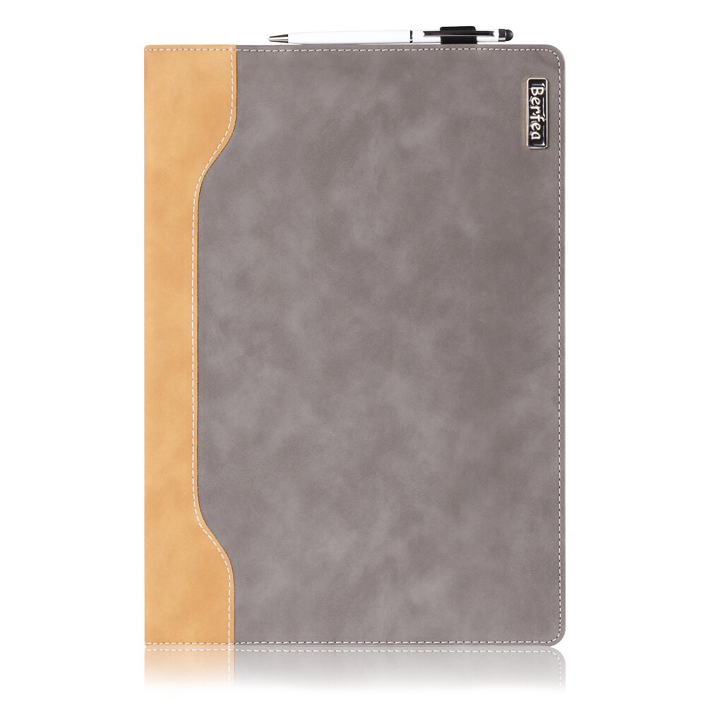 Funda de portátil de lujo para Teclast F6 Plus, funda protectora de cuero PU para Notebook de negocios de 13,3 pulgadas: Gris