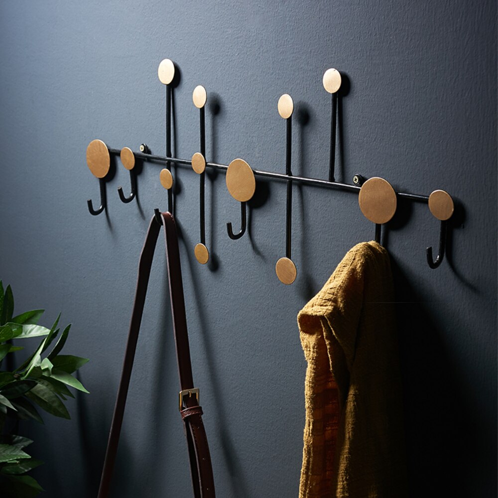 Porte cintre porche clé vêtements chapeau porte crochet mur est reçu coatrack décoration de la maison crochet vêtements crochet cinq crochet quatre crochet
