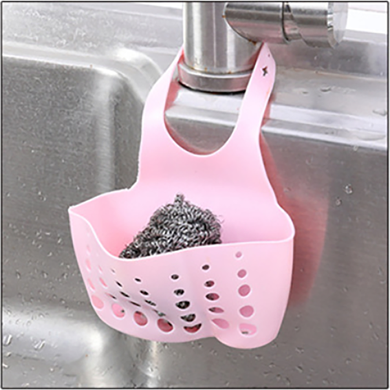 Køkken tilbehør justerbar snap vask svamp opbevaringsstativ vask rack afløbsstativ sil dræning opbevaring kurv køkken gadget: 4