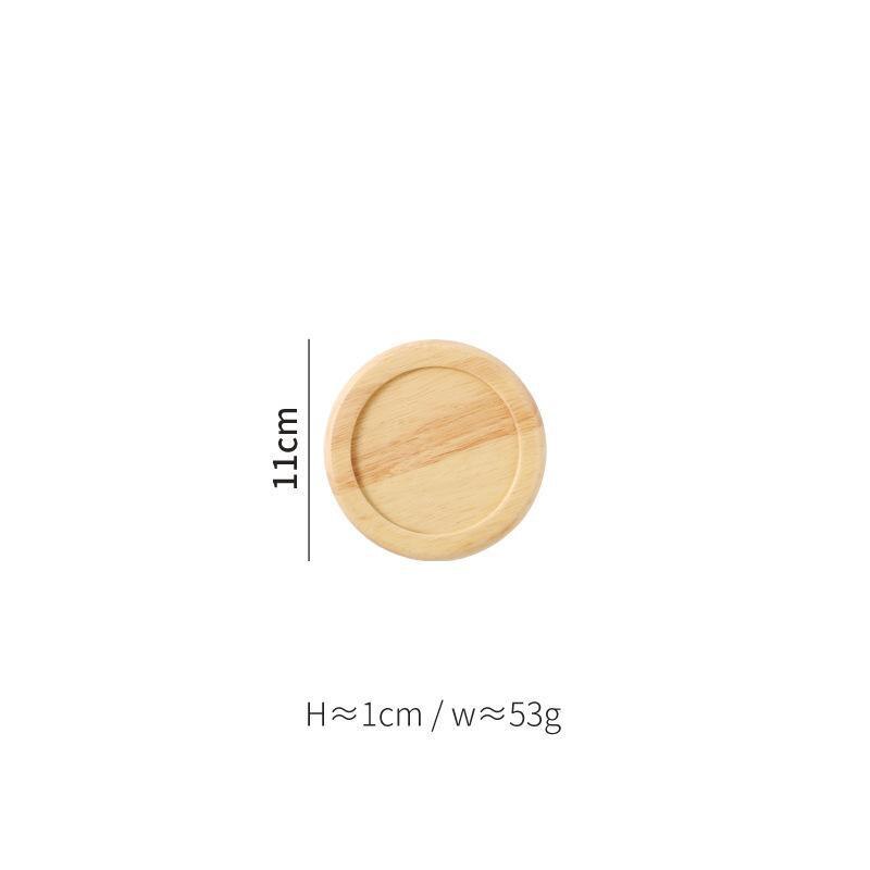 Taza para café con leche de Color sólido Simple, taza para leche con leche, vaso para beber, Simple, Taza de cerámica, 220ml: Wooden mat