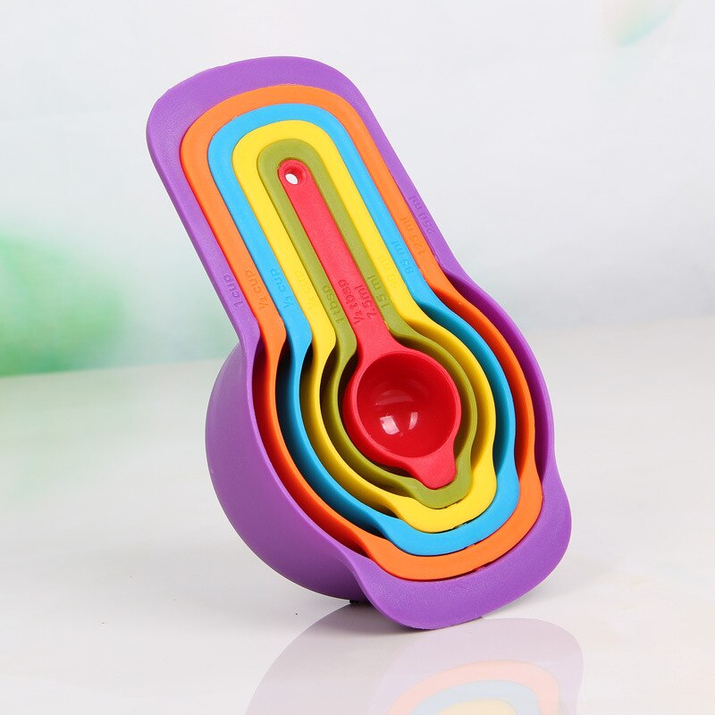 6 Stks/set Keuken Gadgets Maatbeker Regenboog Kleur Stapelbaar Combinatie Maatbeker Gereedschap Keuken Accessoires Keuken Gereedschap