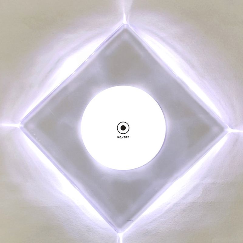 Acryl Crystal Led Glow Coaster Bar Cocktail Glitter Slim Base Barman Sfeer Licht Verlichting Coaster Feestartikelen: 4