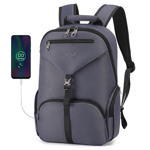 Tigernu Mannen Waterdichte 14 Inch Laptop Rugzak Mannelijke Reizen Rugzakken Mochilas Mode School Rugzak Tas Voor Mannen: Blue