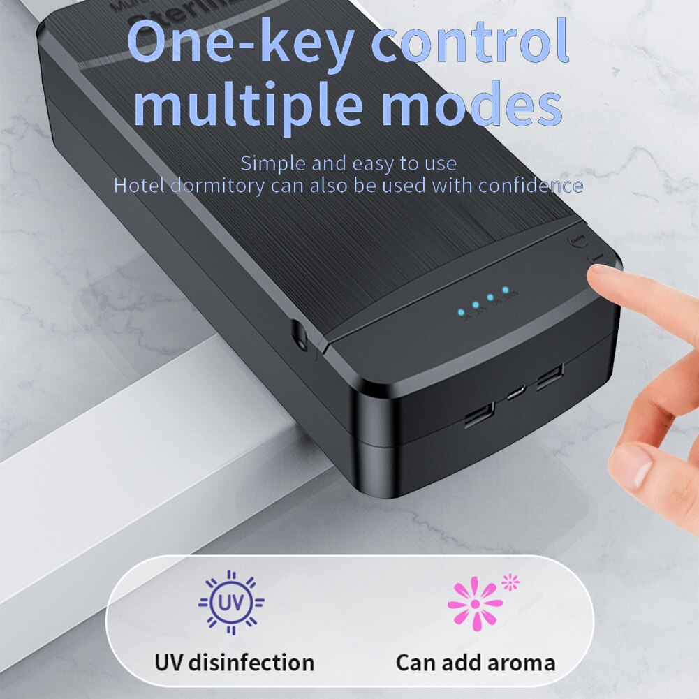 4 LED UV Phone Mask Disinfection Case UV Sterilizer Box Multifunctional Portable Ultraviolet Sterilization Germicidal Box