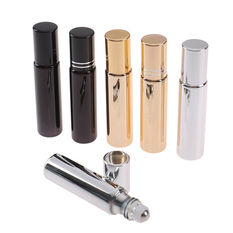 7 pièces/ensemble 10ml Mini rouleau de verre de parfum vide sur bouteille huile essentielle rouleau bouteilles Portable Mini bouteille