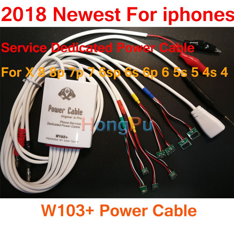 All in one Phone Current Test Dedicated Power Cable Battery Charging Wire for iPhone X 8 8p 7p 7 6 Plus 6 5s 5 4s 4