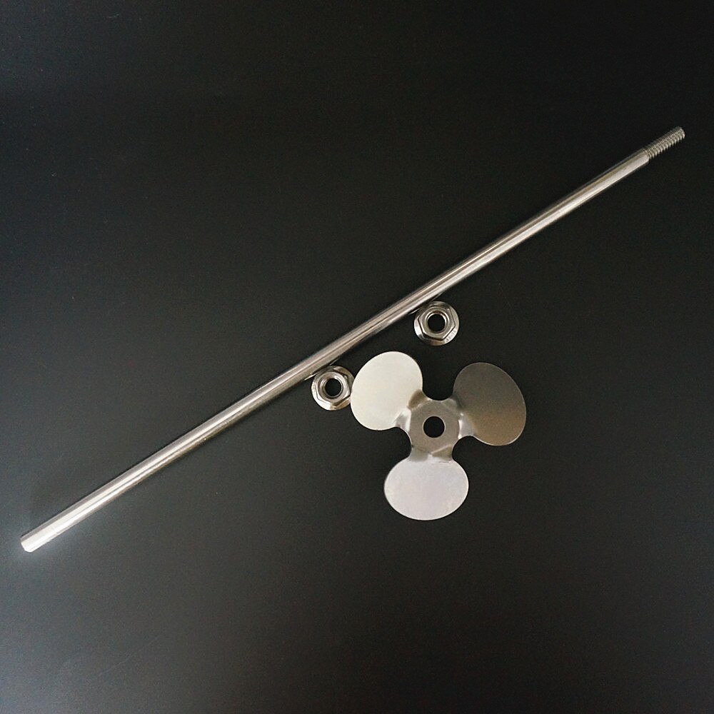 1Set Dia 40Mm Tot 120Mm Lab Rvs Roer Blade Paddle, drie-Blade Paddle Met Roerstaafje