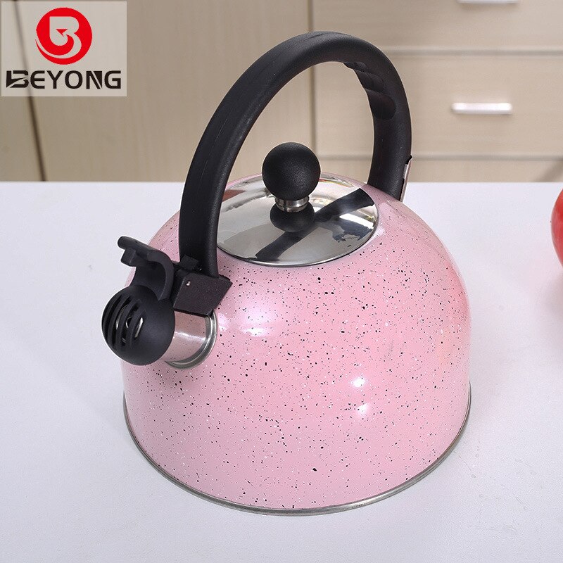 2.5L Whistle Kettle Stainless Steel Vintage Whistle Kettle Coffee Gas Universal Hervidor De Agua Kitchen Accessories EB5SH
