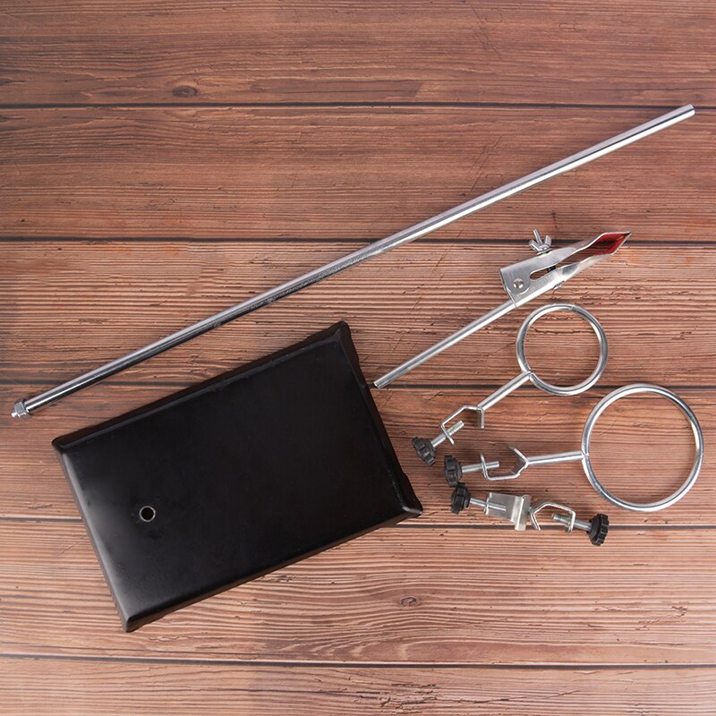 1 Set 50cm Lab Stands With Clamp Clip Flask Clamp Condenser Clamp Iron Stands Laboratory Educational Supplies