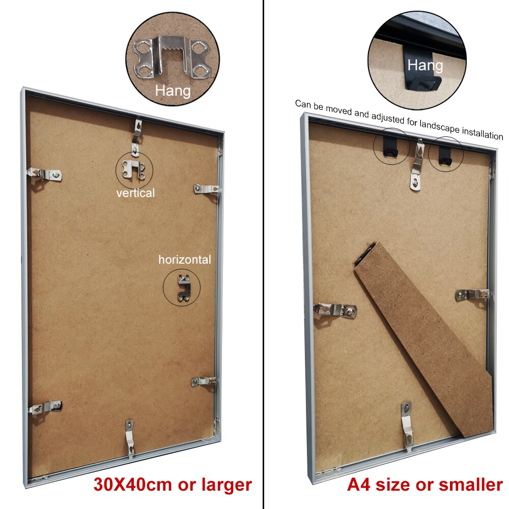 Aluminum Picture Frames For Pictures Metal Photo Frame For Wall Hanging With Plexiglass Poster Certificate Frame Photo Decor