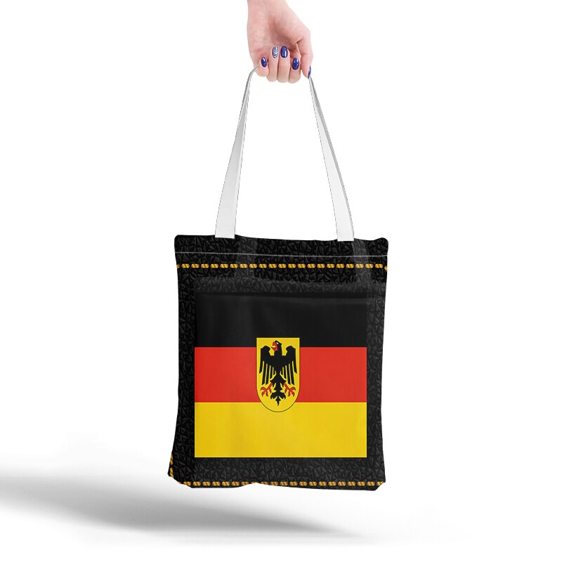 Lerret tote bag shopping reise kvinner øko gjenbrukbare skulder shopper vesker harajuku høy kapasitet shopping bolsa: Stil 3