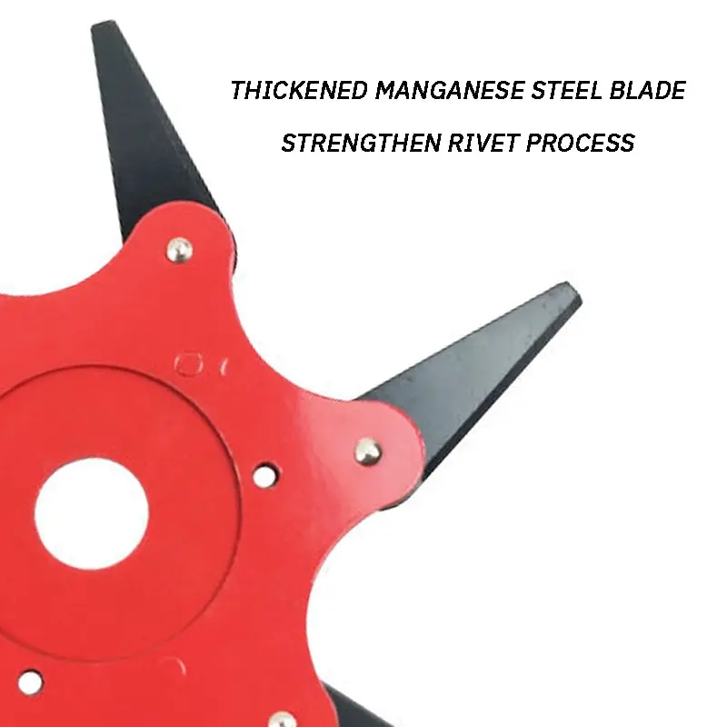 Langlebiger 6-Klingen-Stahl-Mähkopf, verdickter Garten-Freischneider, Jätwerkzeug, Ersatzzubehör, 1 Stück für die effiziente Rasenpflege