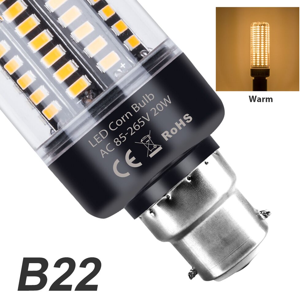 Ampoule LED E27 220V 110V E14, lampe à maïs B22, 3.5W 5W 7W 9W 12W 15W 20W, pour la maison, le salon, les lustres, la chambre à coucher, le froid: YELLOW / 6 pièces