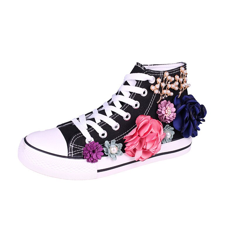 Canvas damesschoenen kleurrijke getijdenschoenen casual ingelegde damesschoenen outdoor ademende trainingsschoenen zapatillas hombre: Zwart / 39