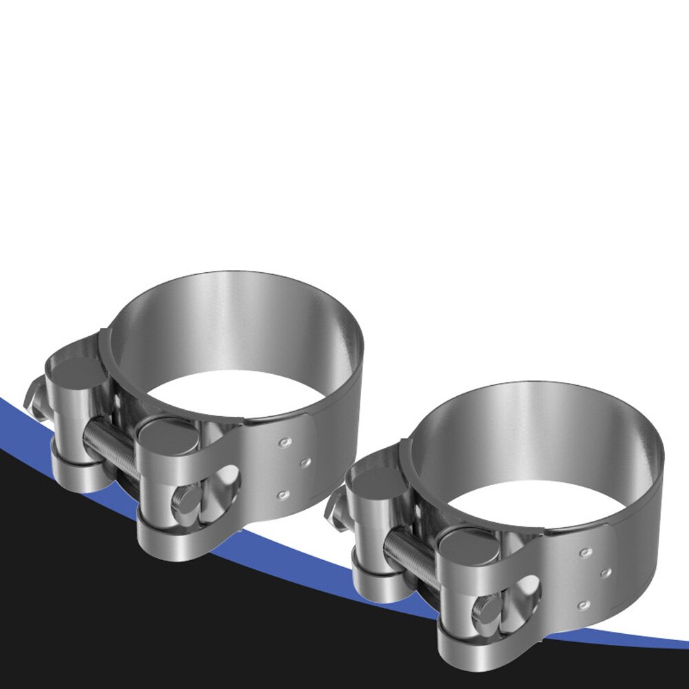 Adjustable 304 Stainless Steel Duct Car Exhaust Pipe Clamps Hose Clamp Pipe Clamp Air Ducting Clamp Worm Drive Hose Clamps