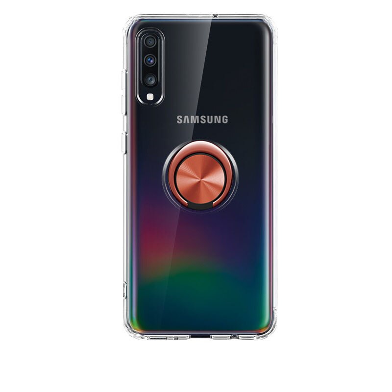 Support Transparent étuis pour Samsung A30S Coque de Protection en Silicone souple Coque de magnétisme pour Samsung a30s A 30s Coque: For Samsung A30S / Rose