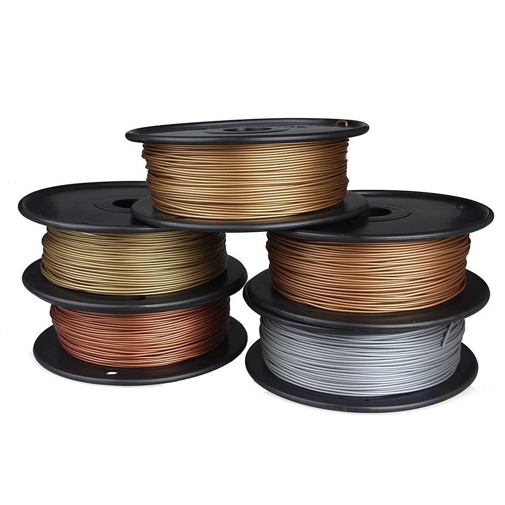 LERDGE 3D Drucker PLA Metall Filament 1,75 MM metallisch Material Bronze- verrotten Kupfer Durcheinander Kupfer Aluminium Netz gewicht 0,5 KG