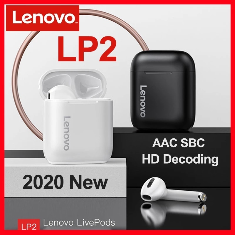 Lenovo TWS Earbuds Bluetooth 5.0 Wireless Earphone LP1/LP1S/LP2/X9/XT90/X18 Noise Cancelling with Mic Sport Earphones