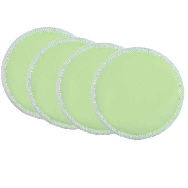 [ONNPNNQ] 4 Pcs Bamboo Breast Pad Nursing Pads For Mum Washable Waterproof Feeding Pad Bamboo Reusable Breast Pads: NP08