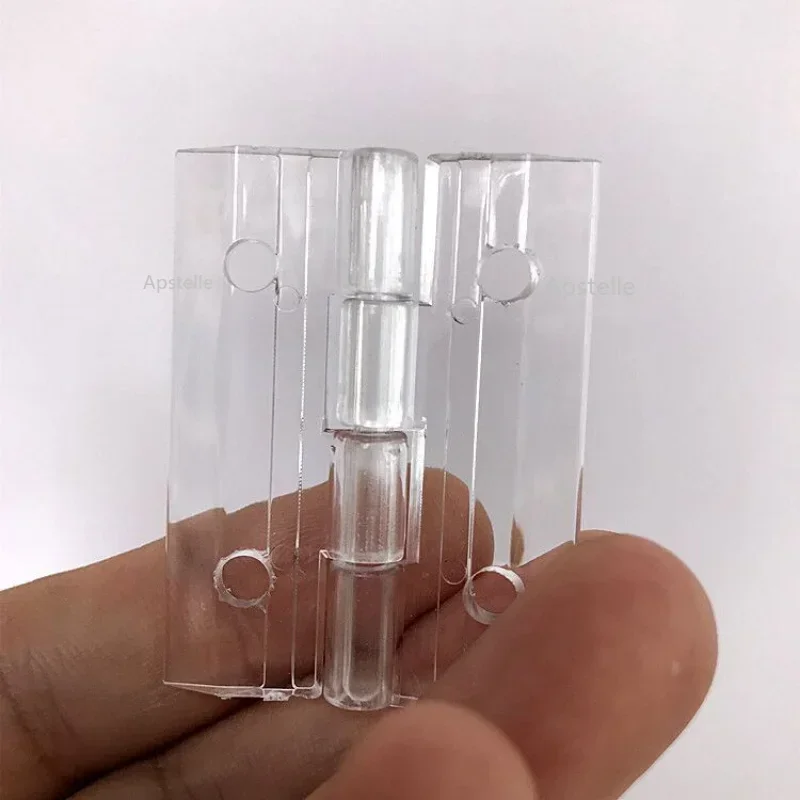 10Pcs Plastic Folding Hinges Transparent Plexiglass Hinge Durable Clear Acrylic 25X33 30X33 38X45 65x42